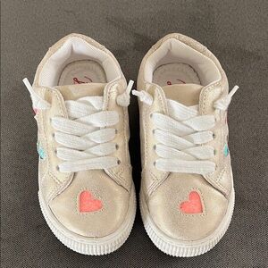Jellypop Gold Heart Kids Sneakers